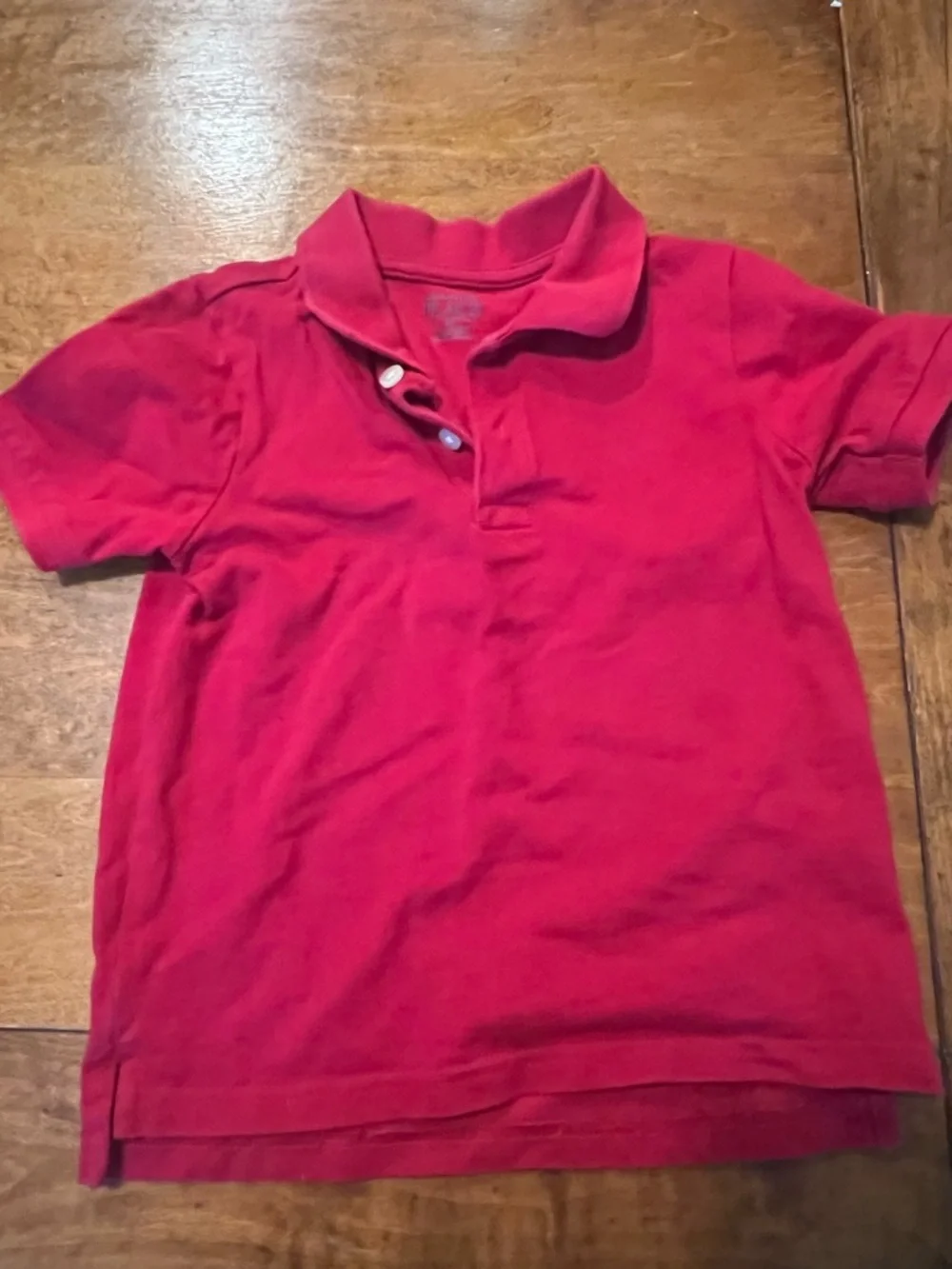 Set of 3 Kids Red Polo Shirt - Classic Short Sleeve